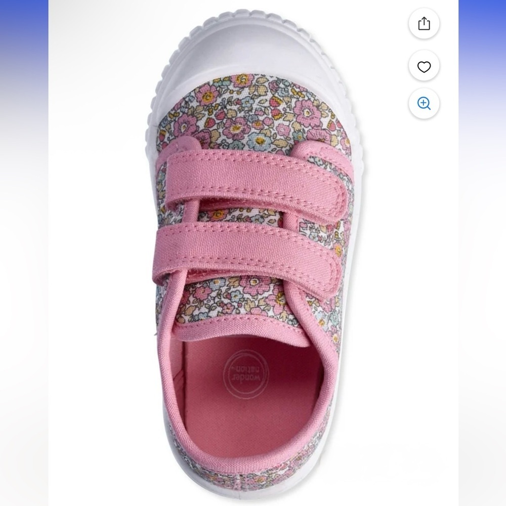 Wonder Nation Pink Floral Kids Sneakers